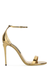 Dolce & Gabbana Keira Sandals In Gold Color Python Leather