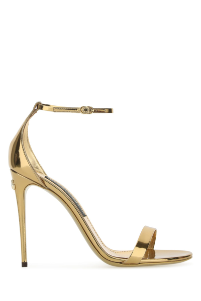 Dolce & Gabbana Sandali-38.5 Nd  Female In Gold