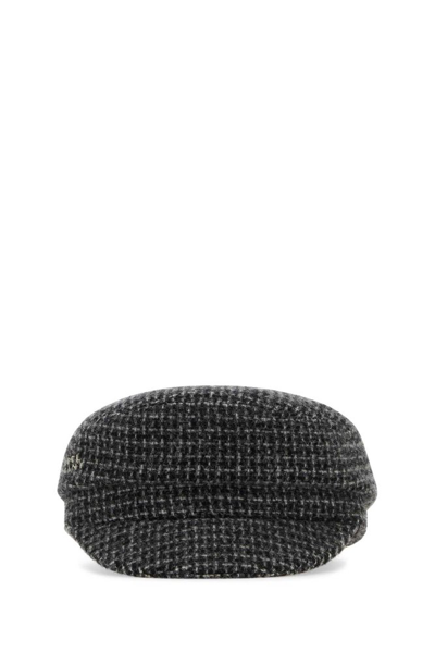 Isabel Marant Woman Embroidered Wool Evie Baker Boy Hat In Grey
