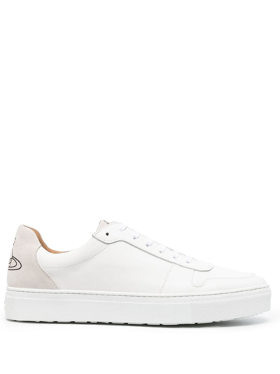 Vivienne Westwood Logo-print Calf Leather Sneakers In White