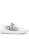 Vivienne Westwood Low Top Canvas Plimsoll Sneakers In White