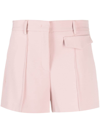 BLANCA VITA PRESSED-CREASE SHORT SHORTS