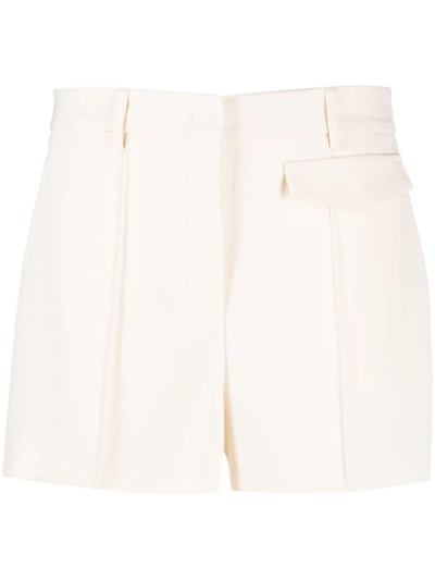 Blanca Vita Pressed-crease Short Shorts In Neutrals