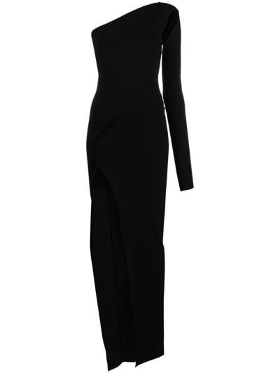 Rick Owens One-shoulder Maxi Dress In Black