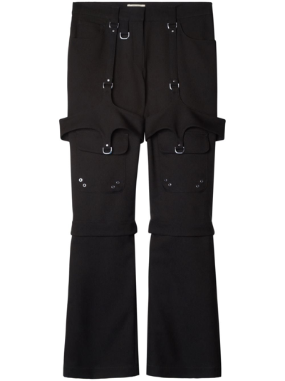 Off-white Straight-leg Strappy Cargo Pants In Black