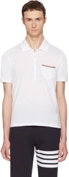 Thom Browne Chest Pocket Polo Shirt In White