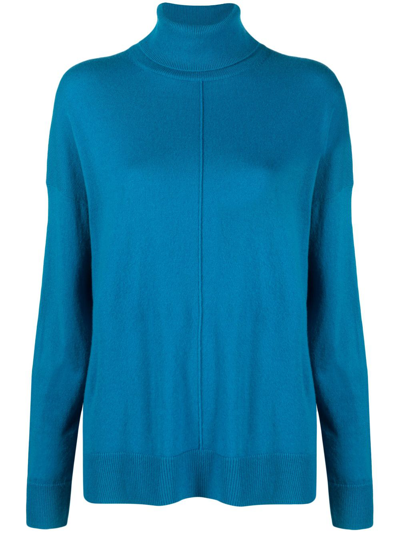 Chinti & Parker High-neck Long-sleeves Knit Sweater In Blue