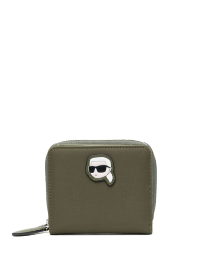 Karl Lagerfeld K/ikonik 2.0 Wallet In Green