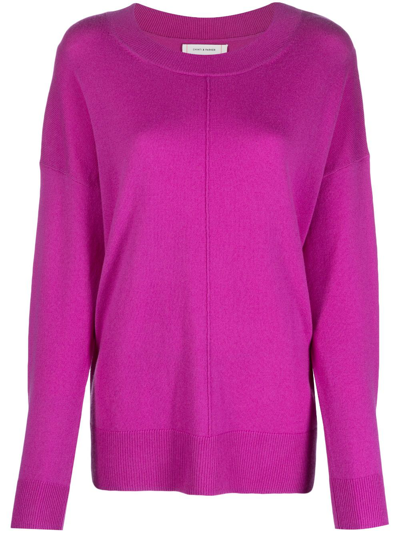 Chinti & Parker Long-sleeve Fine-knit Sweater In Purple