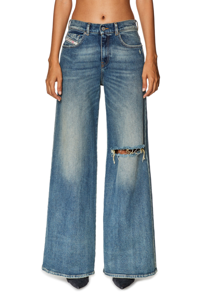 Diesel Flare Jeans In Blu