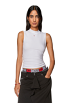 Diesel T-mokky Ribbed Tank Top In Neutral