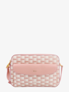 Bally Coated Canvas Leather Bag All-over Print In Pink