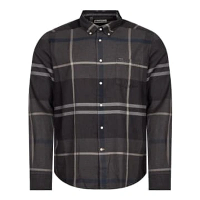 Barbour Long Sleeve Dunoon Check Shirt - Graphite In Grey