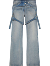 Courrèges Bootcut Jeans In Light Blue Wash