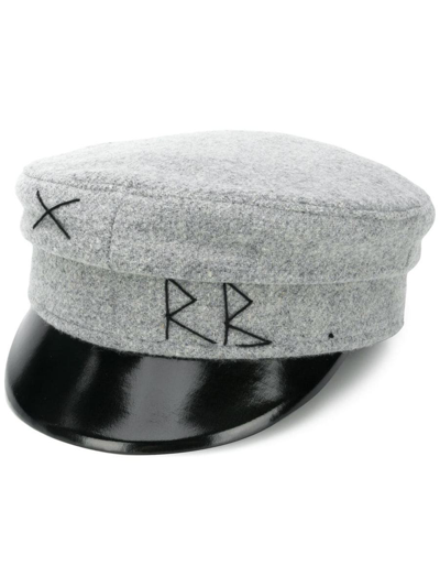 Ruslan Baginskiy Baker Boy Wool Hat In Grey