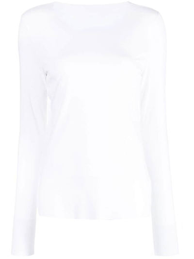 Wolford Aurora Long Sleeve Pullover In White