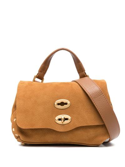 Zanellato Postina Jones Baby Leather Handbag In Brown
