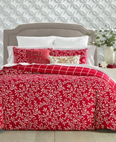 Charter Club Winterberry Comforter Set Bedding In Red