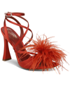 Sam Edelman Layton Sandal In Red Mahogany Satin
