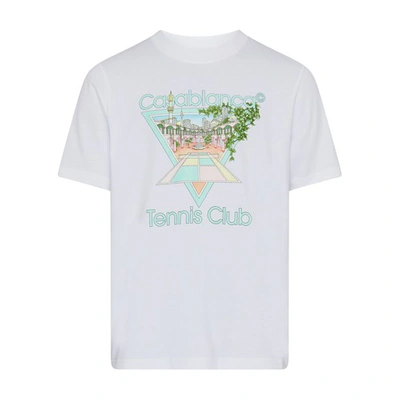 Miu Miu Tennis Club Organic Cotton T-shirt In White