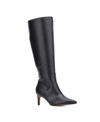 New York And Company Women's Piper- Lizard Embossed Kitten Heel Boots In Black Lizard