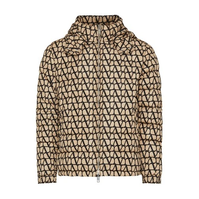 Valentino Iconographic Canvas Print Down Jacket In St_toile_iconograph