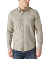 Lucky Brand Lived-in Solid Button-up Shirt In Silver Sage