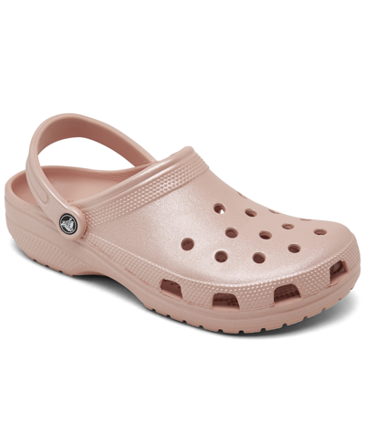 Crocs Men's And Women's Classic Clogs From Finish Line In Pink Clay Shimmer