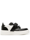 GANNI LOGO FAUX-LEATHER SNEAKERS