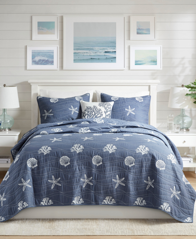 Harbor House Seaside Reversible 4-pc. Quilt Set, King/california King In Navy