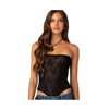 Edikted Women's Alina Sheer Lace Bodysuit In Black