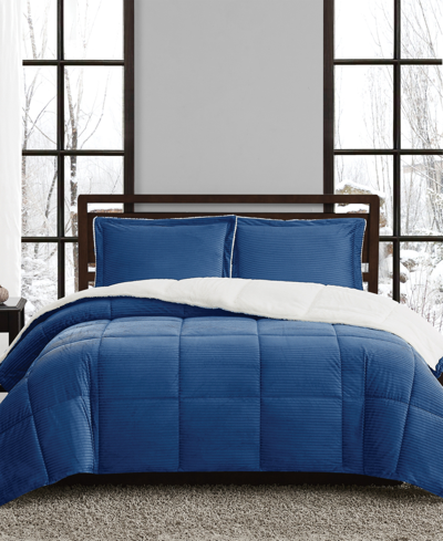 Truly Soft Corduroy Comforter Sets, King In Federal Blue