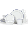 Martha Stewart Fine Ceramic 16pc Dinnerware Set In White