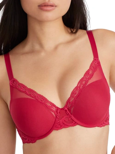 Natori Feathers Full Coverage Bra In Pomegranate