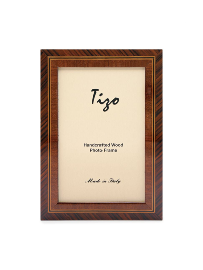 Tizo Inlaid Wood Frame In Dark Brown
