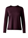 Akris Women's Fine Gauge Cashmere-silk Sweater In Blackberry