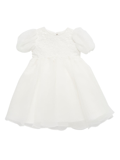 Joan Calabrese Baby Girl's, Little Girl's & Girl's Sequin Embroidered Puff Sleeve Dress In Ivory
