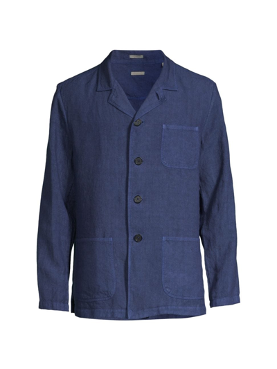 Massimo Alba Men's Florida Cotton & Cashmere Shirt Jacket In Blue