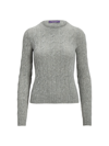 Polo Ralph Lauren Cable-knit Cashmere Sweater In Grey Mouline