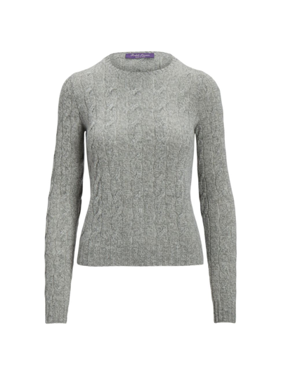 Ralph Lauren Cable-knit Cashmere Sweater In Battalion Grey Heather