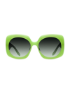 Barton Perreira X Sarah Hoover Delia Lime Acetate Square Sunglasses In Lime Light