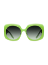 Barton Perreira X Sarah Hoover Delia Lime Acetate Square Sunglasses In Limelight Julep