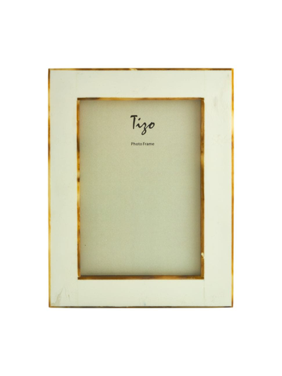 Tizo Natural White Faux Horn Border Frame, 5 X 7