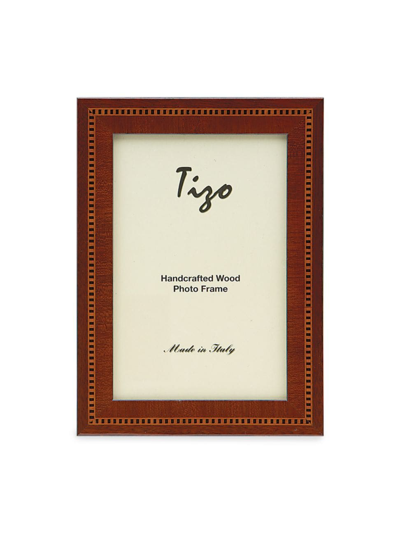 Tizo Inlaid Wood Checkered Frame In Brown