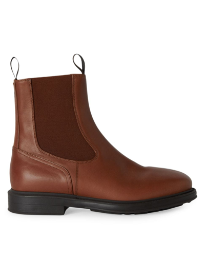 Loro Piana Travis Leather Chelsea Boots In H.brown