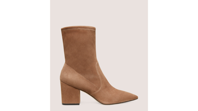 Stuart Weitzman Avenue 75 Block Sock Bootie The Sw Outlet In Khaki