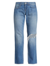 L Agence Nevia Mid Rise Slouch Straight Jeans In Hilmar In Hilmar Destruct