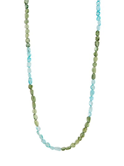 Jia Jia Women's 14k Yellow Gold & Apatite Beaded Necklace In Green Blue