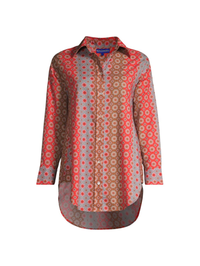 Ro's Garden Women's Paloma Printed Button-up In Neutral
