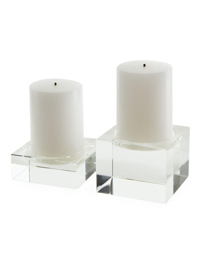 Tizo Crystal Pillar Candleholder In Clear